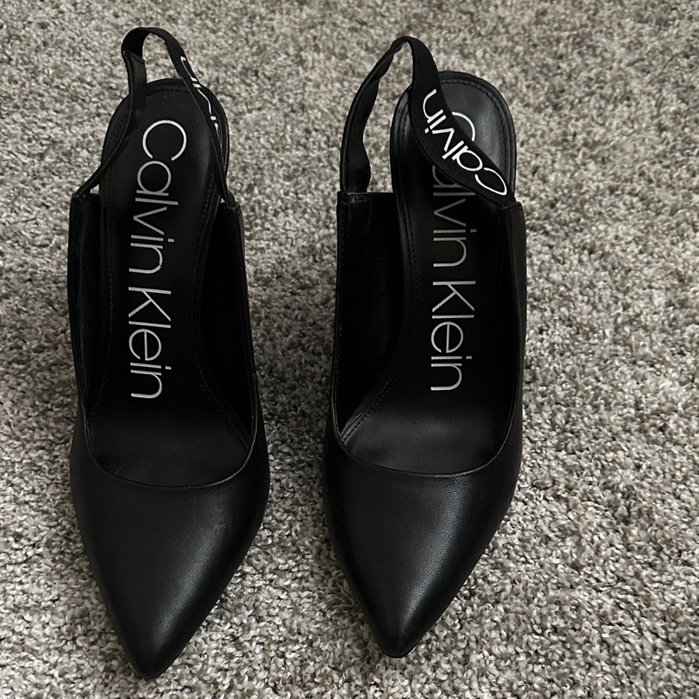 Calvin Klein Black Slingback Heels
